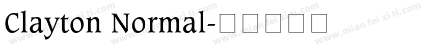 Clayton Normal字体转换